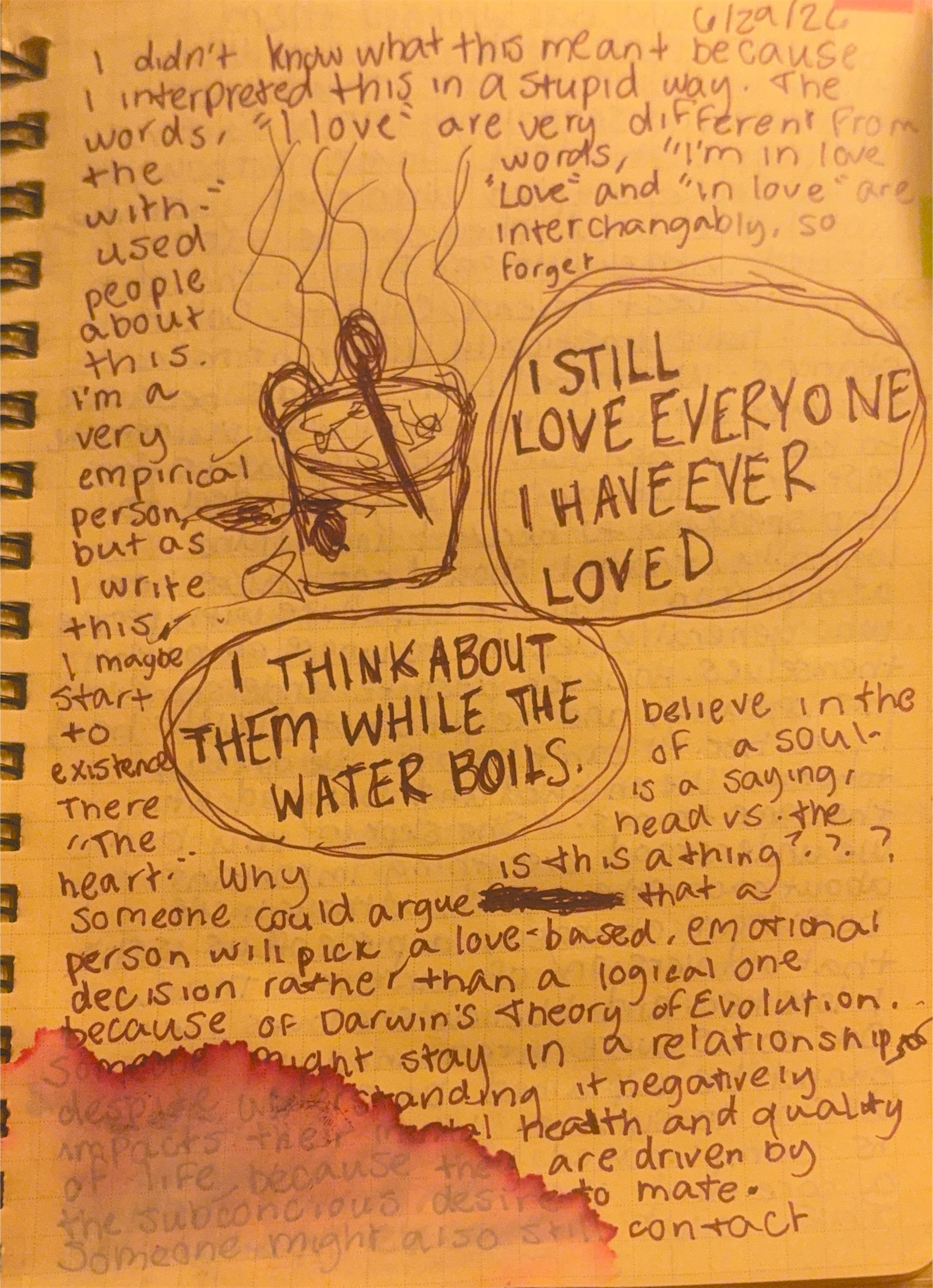 notebook page